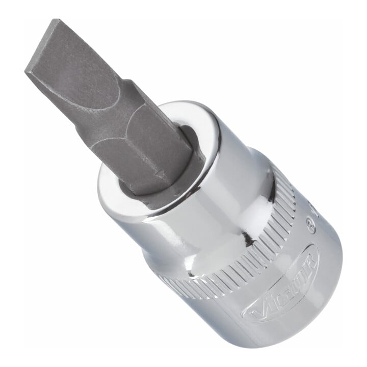 VIGOR Schraubendreher-Einsatz V2288N Vierkant hohl 10 mm (3/8 Zoll) Schlitz Profil 0.8 x 5.5