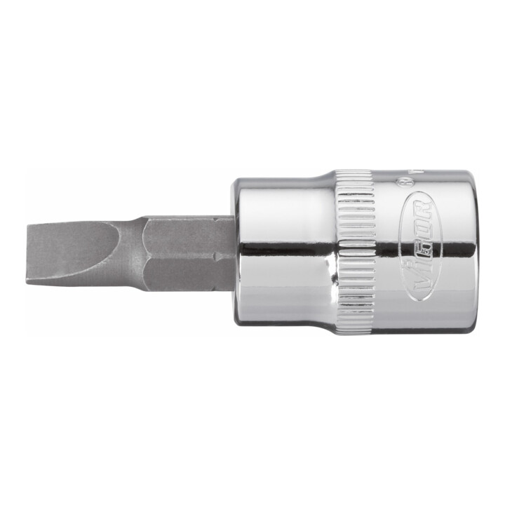 VIGOR Schraubendreher-Einsatz V2288N Vierkant hohl 10 mm (3/8 Zoll) Schlitz Profil 0.8 x 5.5