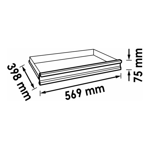 VIGOR Schublade, flach V5489-4