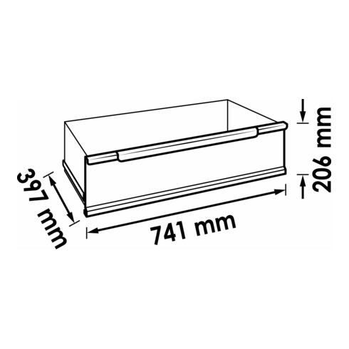 VIGOR Schublade, hoch V4814-1