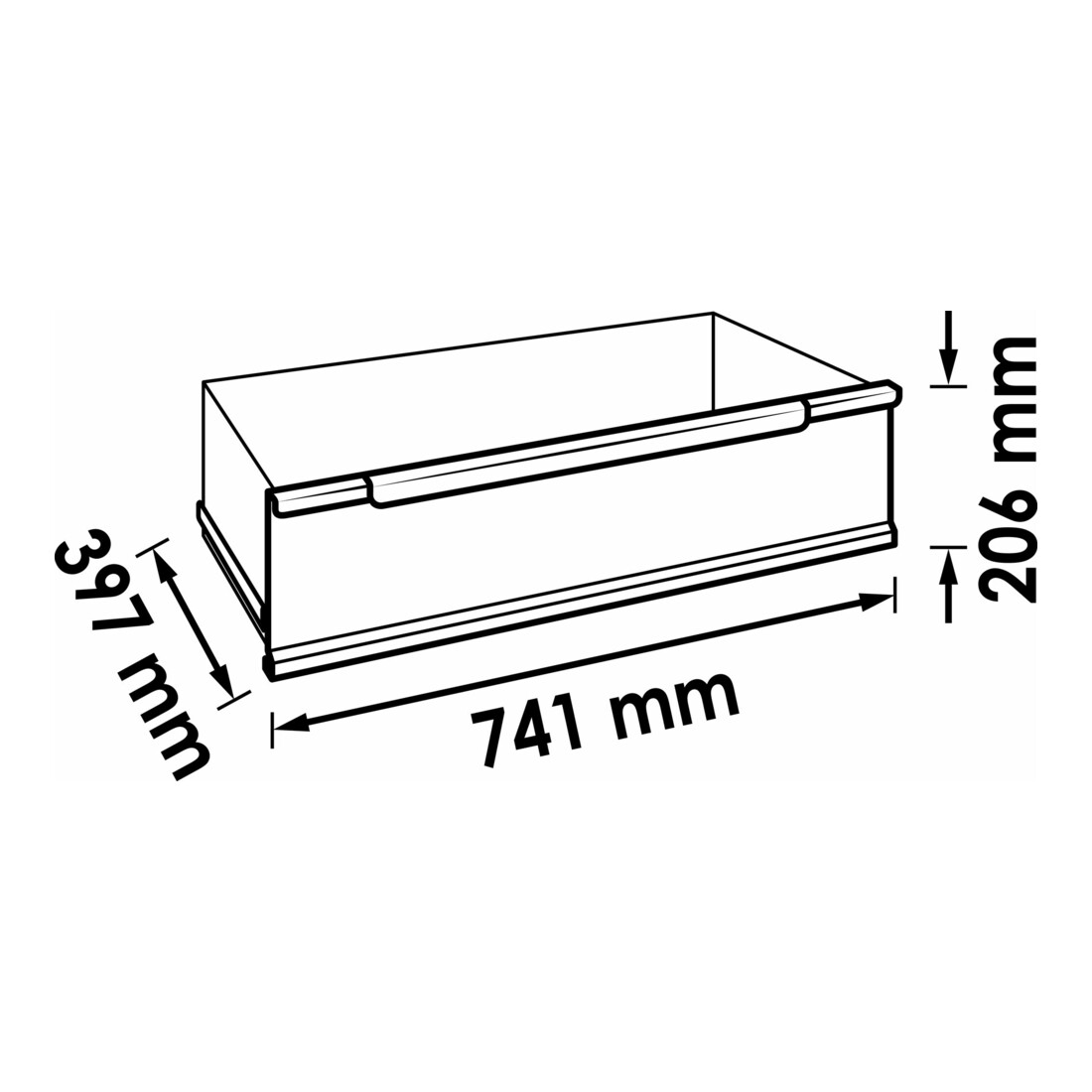VIGOR Schublade, hoch V4814-1