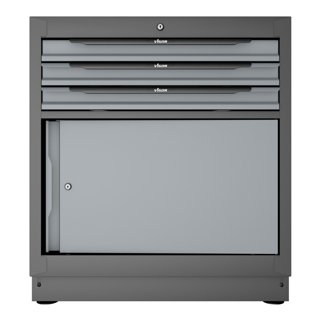 VIGOR Schubladen-Unterschrank 3 Schubladen 676 mm V6000-030