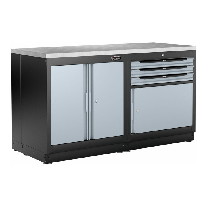 VIGOR Schubladen-Unterschrank 3 Schubladen 861 mm V6000-030XL