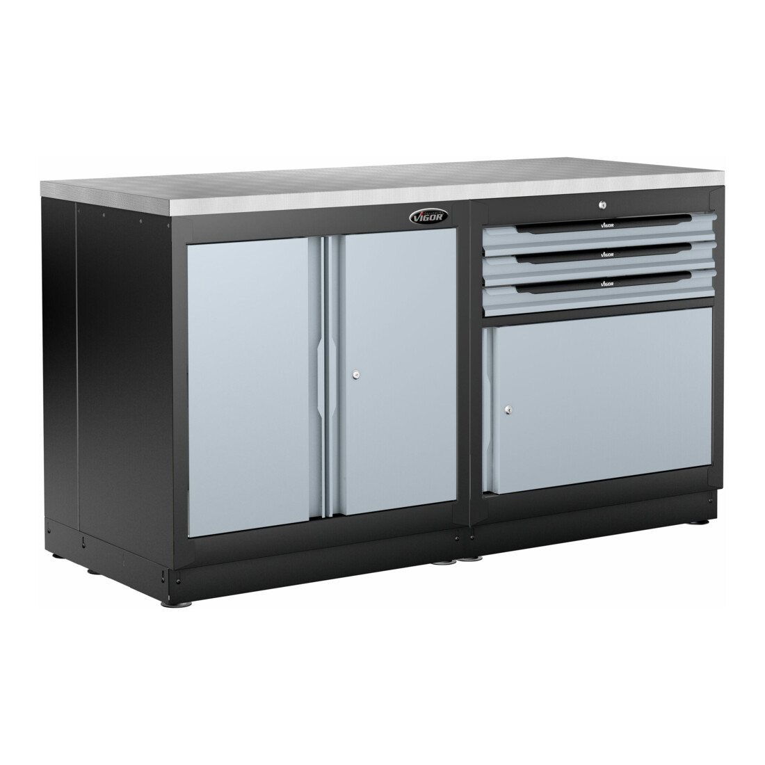 VIGOR Schubladen-Unterschrank 3 Schubladen 861 mm V6000-030XL