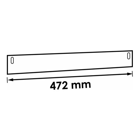 VIGOR Seitenleiste für Unterschränke V6000-010 Gesamtlänge: 500 mm