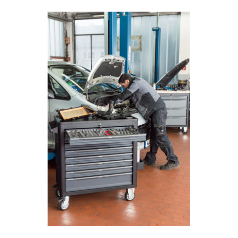 VIGOR Servante d'atelier séries XL plateau de travail en acier inoxydable assortiment pour VW et AUDI