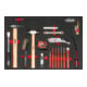 VIGOR Set de 37 outils avec insert en mousse souple pour marteau, burin et chasse-goupille V4511 3/3+-1