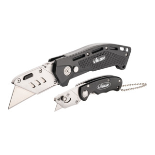 VIGOR Set de couteaux pliants universels V7099/2 2 pièces