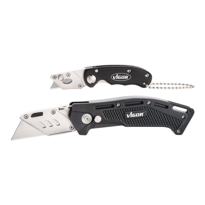 VIGOR Set de couteaux pliants universels V7099/2 2 pièces