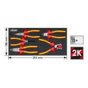 VIGOR Set de pinces VDE V5015, 5 outils-3