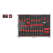 VIGOR Set de tournevis avec insert en mousse souple 3/3+ pour VW et AUDI V4588, 26 outils-3