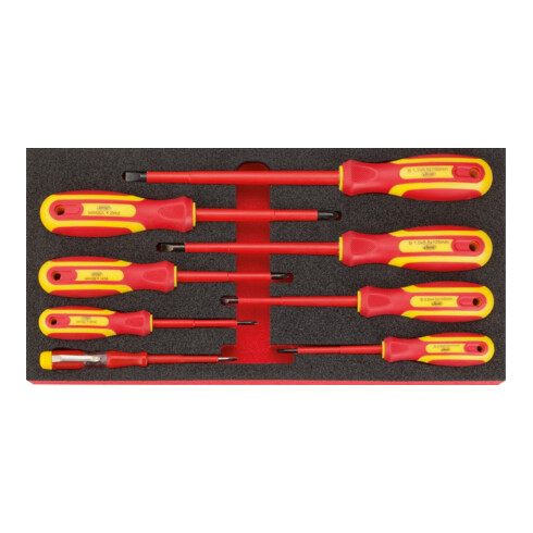 VIGOR Set de tournevis VDE V2027, fente et Phillips PH 0,5 x 3 – 1,2 x 6,5 PH0 – PH2, 7 pièces