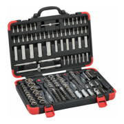 VIGOR Set di chiavi a bussola V2461N quadro interno di manovra 6,3 = 1/4", quadro interno di manovra 10 = 3/8", quadro interno di manovra 12,5 = 1/2", quadro cavo 6,3mm (1/4"), quadro cavo 10mm (3/8")