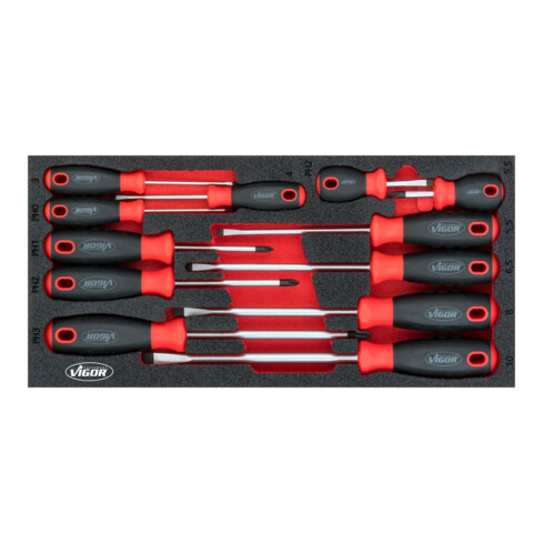 VIGOR Set di giravite V4989, 12pz.