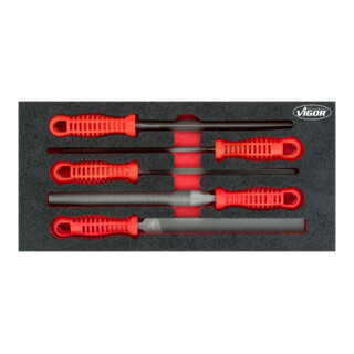 VIGOR Set di lime V5072, 5pz.