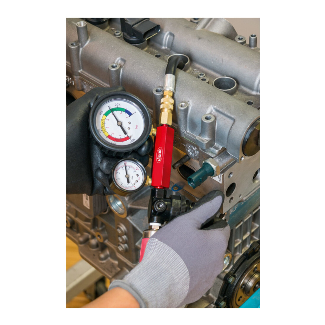 VIGOR Set di tester di compressione e perdita di pressione V4461, 48pz.