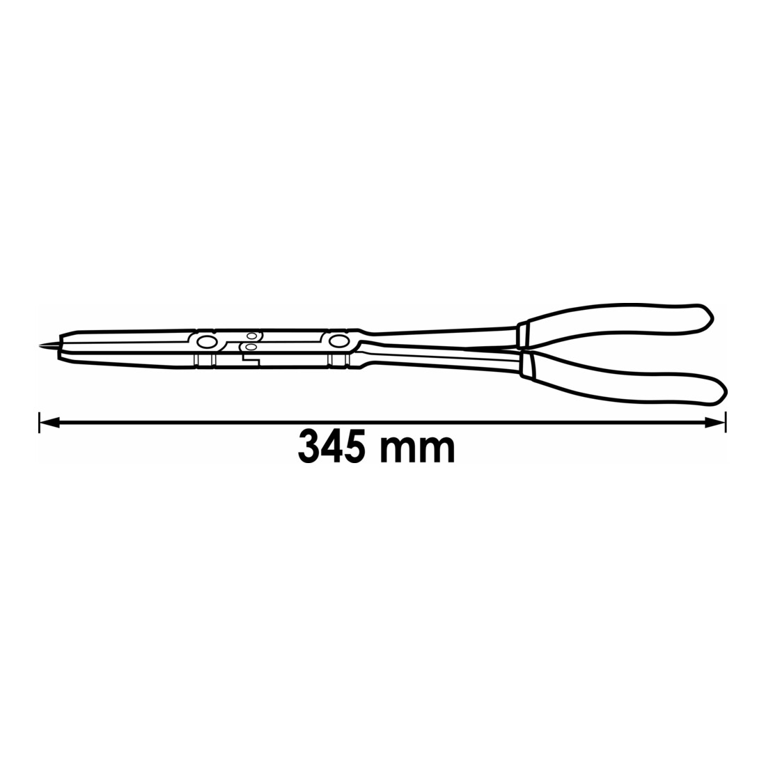 VIGOR Sicherungsringzange mit Doppelgelenk, außen V5496 Gesamtlänge: 345 mm Anzahl Werkzeuge: 12