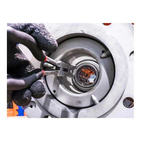 VIGOR Sicherungsringzange mit Doppelgelenk, innen V5497 Gesamtlänge: 345 mm Anzahl Werkzeuge: 12