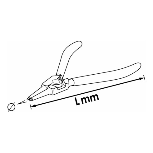 VIGOR Sicherungsringzange, V6510A-19, 180 mm
