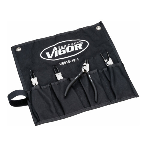 VIGOR Sicherungsringzangen Satz, 180mm, V6510-19/4