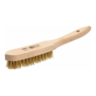 VIGOR Spazzola con filo metallico, ottone, 4 file, V6807-4