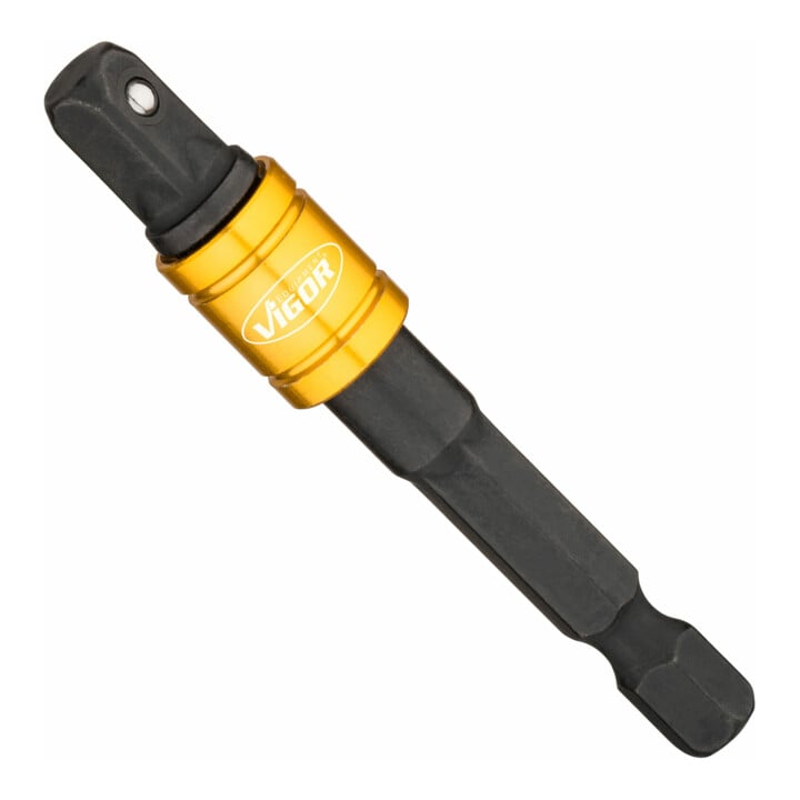 VIGOR Steckschlüssel Adapter Satz, V7603/3, 1/4 Zoll (6,3 mm) Sechskant 1/4 Zoll (6,3 mm) Vierkant, 3/8 Zoll (10 mm) Vierkant, 1/2 Zoll (12,5 mm) Vierkant, 3-teilig