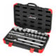 VIGOR Steckschlüssel-Einsatz 3/4 Zoll 30 mm V2924N ∙ Vierkant hohl 20 mm (3/4 Zoll) ∙ Außen-Sechskant Profil