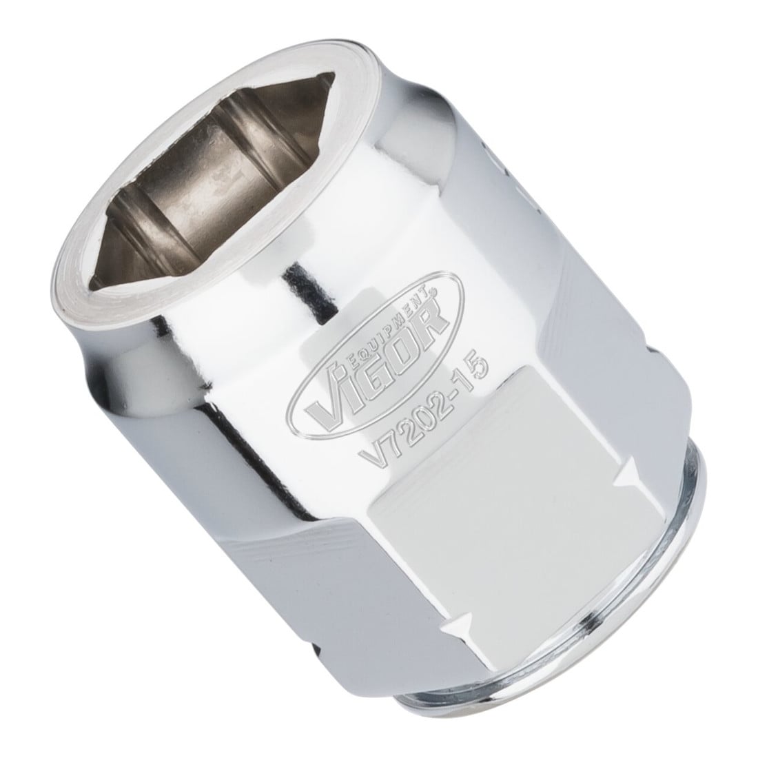 VIGOR Steckschlüssel-Einsatz superflach V7202-15 Vierkant hohl 12,5 mm (1/2 Zoll) Außen-Sechskant Profil 15