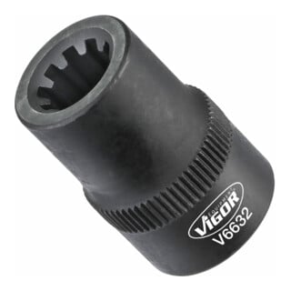 VIGOR Steckschlüssel-Einsatz V6632 Vierkant (3/8 Zoll) Rillenprofil