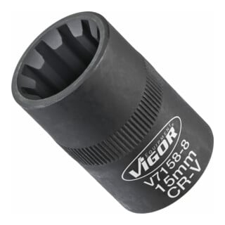 VIGOR Steckschlüssel-Einsatz V7158-8 Vierkant hohl 10 mm (3/8 Zoll) Innen-Sechskant Profil 8
