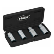 VIGOR Stehbolzen-Ausdreher Satz, V6412/4, 1/2 Zoll (12,5 mm) Vierkant