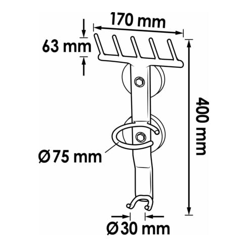 VIGOR Support à outils magnétique V6742 400 mm