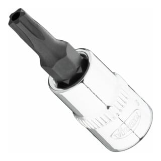 VIGOR T+ Schraubendreher-Einsatz, V7037-IPR25, 1/4 Zoll (6,3 mm) Vierkant, Innen 5-Stern Profil mit Zapfen, SW T25+H