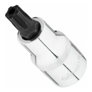 VIGOR T+ Schraubendreher-Einsatz, V7055-IPR40, 1/2 Zoll (12,5 mm) Vierkant, Innen 5-Stern Profil mit Zapfen, SW T40+H-4