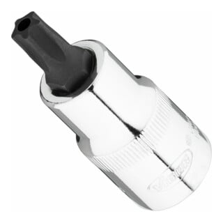 VIGOR T+ Schraubendreher-Einsatz, V7055-IPR45, 1/2 Zoll (12,5 mm) Vierkant, Innen 5-Stern Profil mit Zapfen, SW T45+H