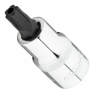 VIGOR T+ Schraubendreher-Einsatz, V7055-IPR50, 1/2 Zoll (12,5 mm) Vierkant, Innen 5-Stern Profil mit Zapfen, SW T50+H