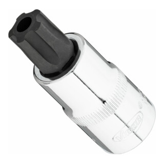 VIGOR T+ Schraubendreher-Einsatz, V7055-IPR60, 1/2 Zoll (12,5 mm) Vierkant, Innen 5-Stern Profil mit Zapfen, SW T60+H