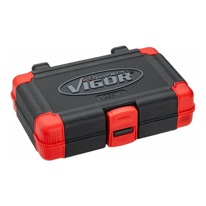 VIGOR T Steckschlüsseleinsatz Satz, V2687N, 1/4 Zoll (6,3 mm) Vierkant, 3/8 Zoll (10 mm) Vierkant, 1/2 Zoll (12,5 mm) Vierkant, 28-teilig, E4 – E24