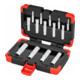 VIGOR T Steckschlüsseleinsatz Satz, V7014, 1/4 Zoll (6,3 mm) Vierkant, 3/8 Zoll (10 mm) Vierkant, 1/2 Zoll (12,5 mm) Vierkant, E Profil, 14-teilig, E4 – E24