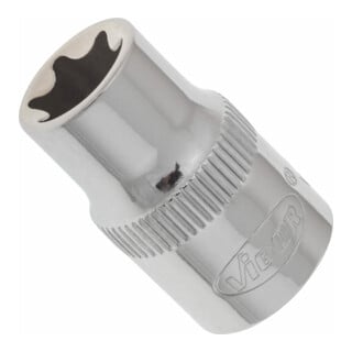 VIGOR T Steckschlüsseleinsatz, V2144N, 3/8 Zoll (10 mm) Vierkant, E Profil, SW E12