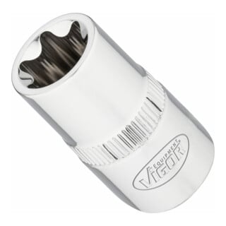 VIGOR T Steckschlüsseleinsatz, V2196N, 1/2 Zoll (12,5 mm) Vierkant, E Profil, SW E18