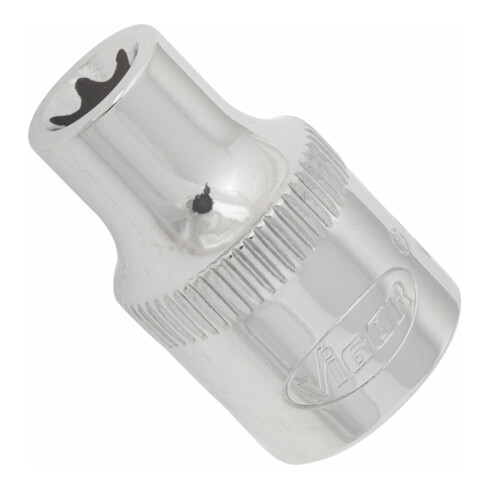 VIGOR T Steckschlüsseleinsatz, V2728N, 3/8 Zoll (10 mm) Vierkant, E Profil, SW E8