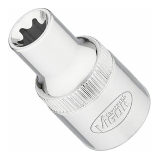 VIGOR T Steckschlüsseleinsatz, V2730N, 1/2 Zoll (12,5 mm) Vierkant, E Profil, SW E10