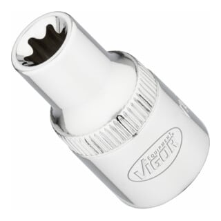 VIGOR T Steckschlüsseleinsatz, V2731N, 1/2 Zoll (12,5 mm) Vierkant, E Profil, SW E11