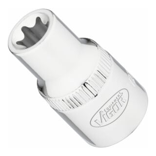 VIGOR T Steckschlüsseleinsatz, V2732N, 1/2 Zoll (12,5 mm) Vierkant, E Profil, SW E12