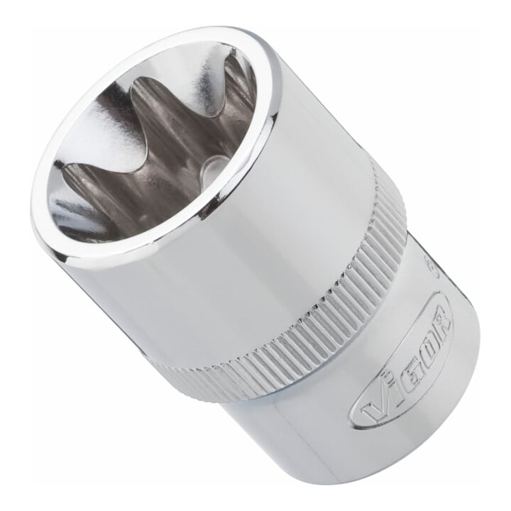 VIGOR T Steckschlüsseleinsatz, V2732N, 1/2 Zoll (12,5 mm) Vierkant, E Profil, SW E12