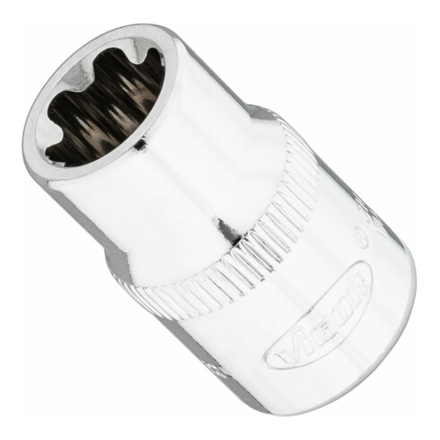 VIGOR T+ Steckschlüsseleinsatz, V7920-EP12, 3/8 Zoll (10 mm) Vierkant, E+ Profil, SW E12+