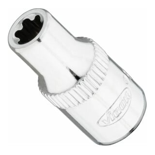 VIGOR T+ Steckschlüsseleinsatz, V7920-EP6, 1/4 Zoll (6,3 mm) Vierkant, E+ Profil, SW E6+