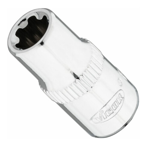 VIGOR T+ Steckschlüsseleinsatz, V7920-EP8, 1/4 Zoll (6,3 mm) Vierkant, E+ Profil, SW E8+
