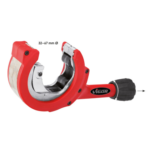 VIGOR Tagliatubi a cricchetto per tubi di scarico V3309 32 - 67